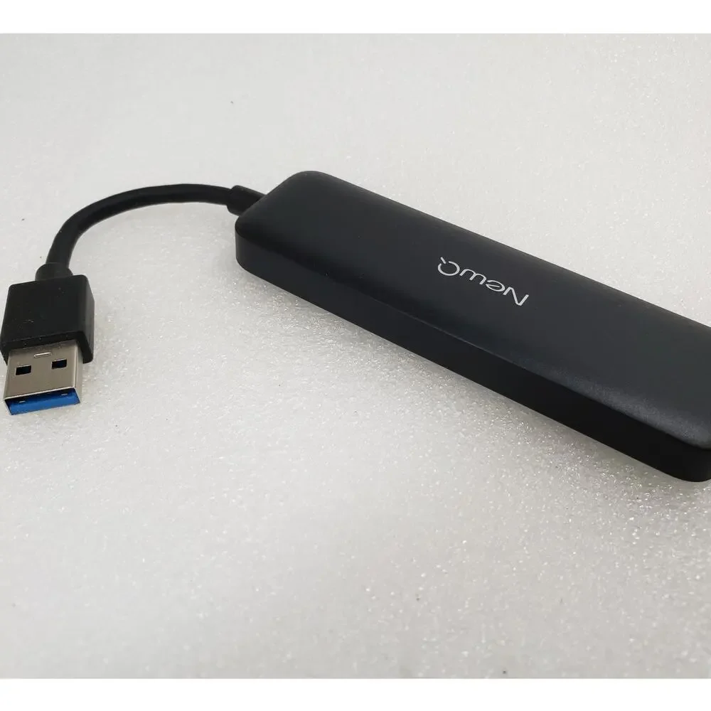 NewQ USB 3.0 Hub 4-Port USB Extension Adapter - Black Portable Data Hub
